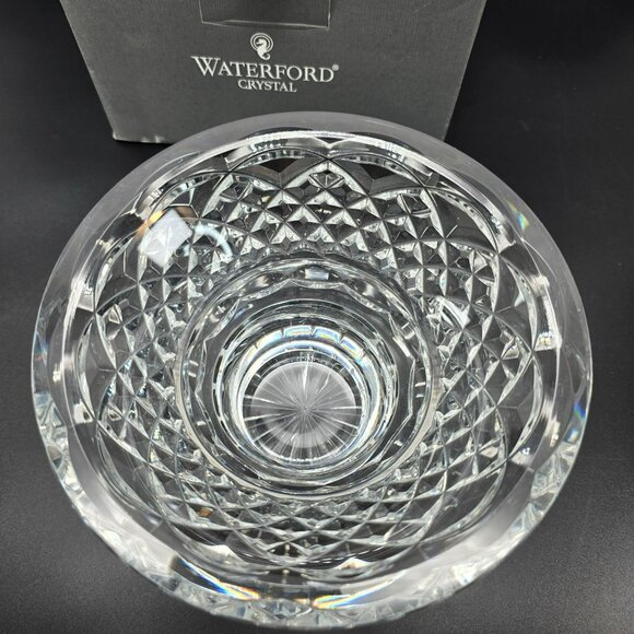 Waterford Crystal Ankglo Bowl 6" Diamond Cut Footed Beauty in Box JJ3832 - Picture 10 of 15